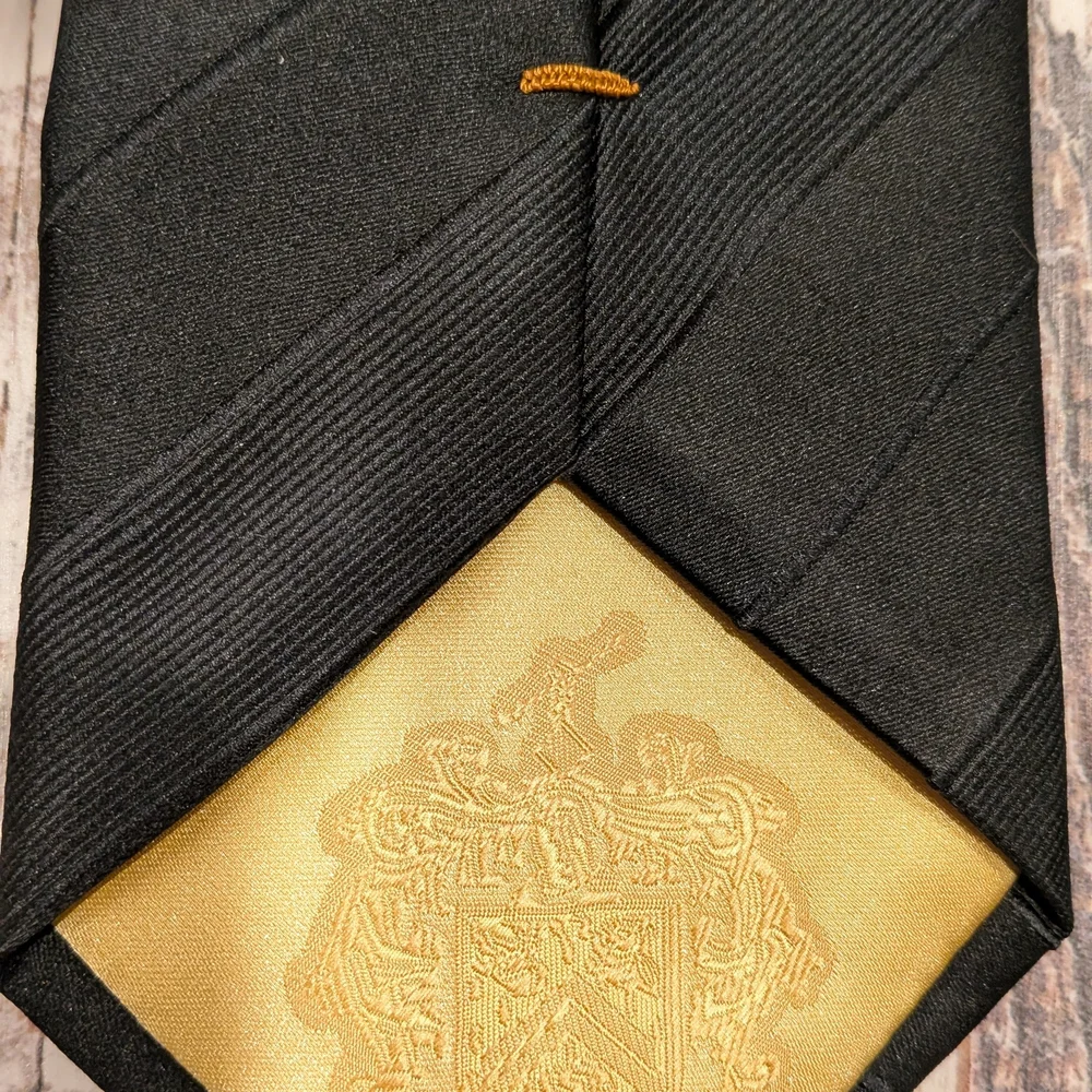 Donald Trump Signature‎ Gold Bar Classic Black Striped Men's Tie